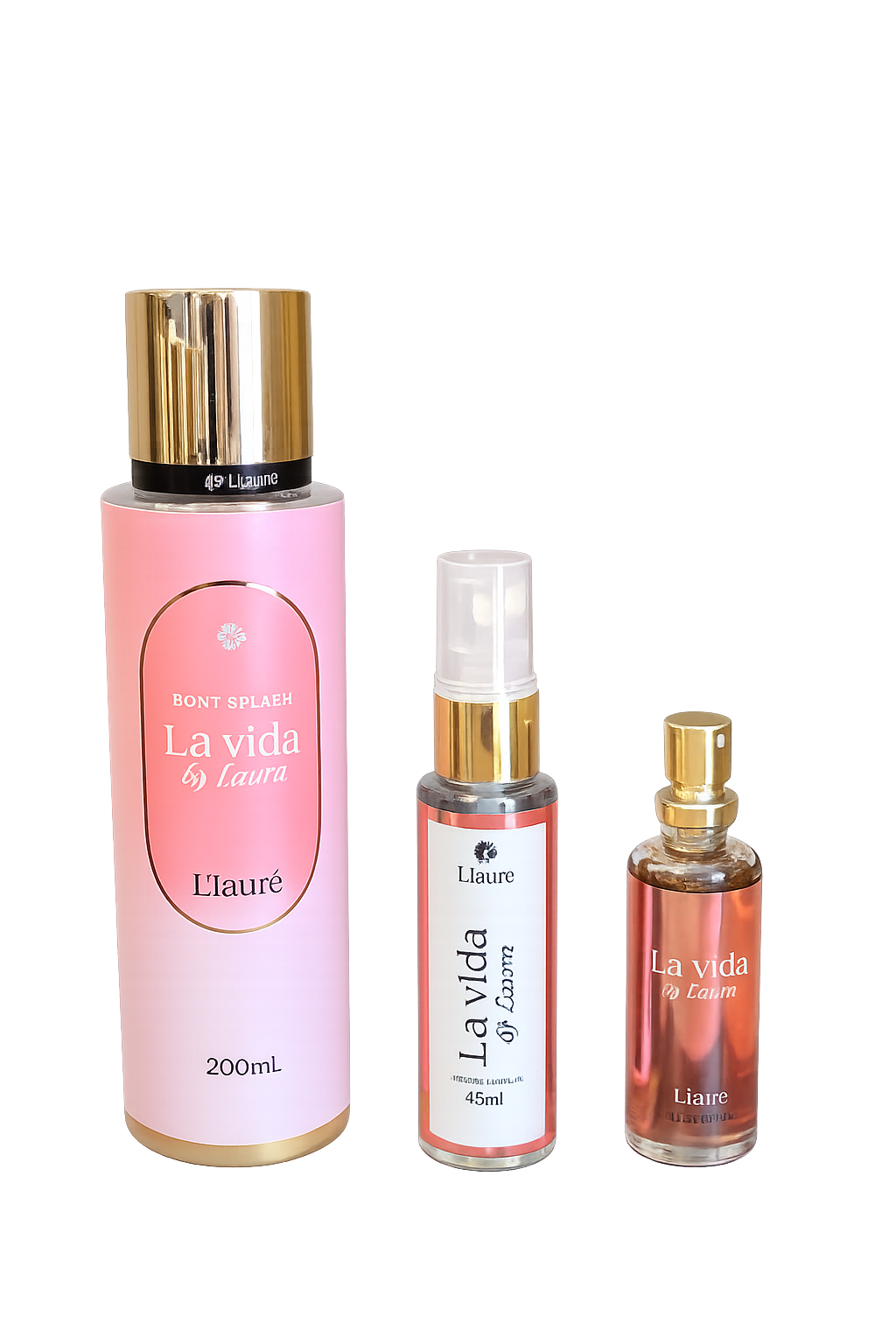Kit La Vida Body Splash + Perfume + Perfume de Cabelo
