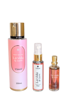 Kit La Vida Body Splash + Perfume + Perfume de Cabelo